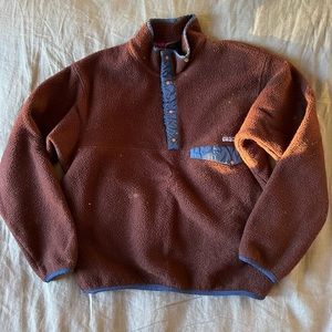 Patagonia Maroon and Blue Synchilla Half Button Pullover Size M